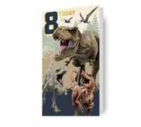 Jurassic World Age 8 Birthday Card