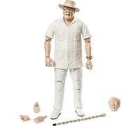 Jurassic World Amber Collection John Hammond 6-in Action Figure, Swappable Hands & Head, Cane & Hatching Dinosaur Egg Accessories, Collectible Gift for 8 Years Old & Up