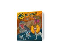Jurassic World Birthday Badged Dinosaur Card