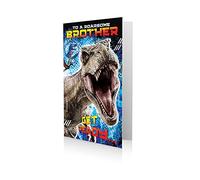 JURASSIC WORLD Birthday Brother Card, Multi, 12.8 x 0.2 x 23.2 cm