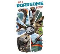 Jurassic World Birthday Card With Sticker Sheet, Have a Roarsome Birthday, Card for Dinosoar Lovers