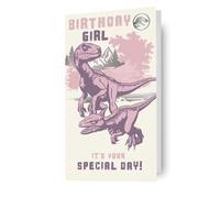 JURASSIC WORLD BIRTHDAY GIRL BIRTHDAY CARD