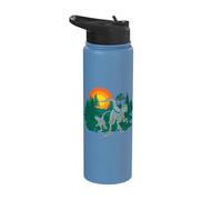 Jurassic World Blue Raptor Sunset Stainless Steel Insulated Water Bottle
