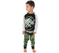 Jurassic World Boys Black Camo Logo Print Long Sleeve Long Leg Pyjama Set - 9-10 Years