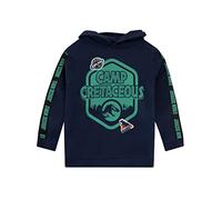 Jurassic World Boys Dinosaur Hoodie Camp Cretaceous Hooded Sweatshirt For Kids Blue 9-10 Years