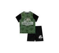 Jurassic World Boy's Dinosaur Short Pyjamas in Black | Size: 6-7 Years Jurassic World Black 6-7 Years