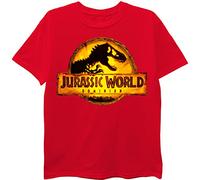 Jurassic World Boys Dominion Logo T-Shirt, Red, 14-16