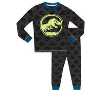 Jurassic World Boys Glow in the Dark Pyjamas Snuggle Fit Grey 5 to 6 Years