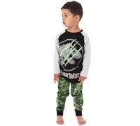 Jurassic World Boy's Kids Long Sleeve Long Leg Pyjama Set (Boys Black) in Black | Size: 6-7 Years Jurassic World Black 6-7 Years