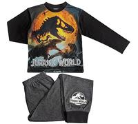 Jurassic World Boys Pyjamas - Long Sleeved - 4 to 10-9-10 Years / 134-140 cms Black/Grey
