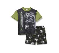 Jurassic World Boys Pyjamas Short Dinosaur Pjs Set, Ages 5 to 13 Years (9-10 Years) Green