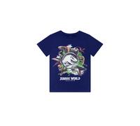 Jurassic World Boy's Short Sleeve T-Shirt in Blue | Size: 12-13 Years Jurassic World Blue 12-13 Years
