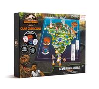 Jurassic World Camp Cretaceous Board Game Age 3+ - Escape from Isla Nublar | Fun Family Game Based on Netflix Series | 2-6 Players, Ages 5+ | Includes Game Cards, T-Rex & Velociraptor Adventures - 93-0060