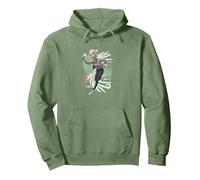Jurassic World: Camp Cretaceous Brooklyn Floral Pullover Hoodie, Adult Unisex, Sage Green, Medium