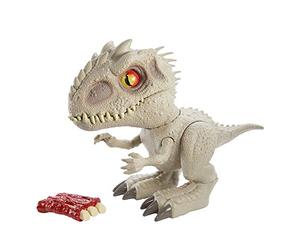 Jurassic World Camp Cretaceous Feeding Frenzy Indominus Rex Interactive Dinosaur, Bite Reflex, Toy Ribs, Lights & Sounds, Authentic Detail, Ages 4 Years Old & Up ,Red,white,8.5 x 5.5 x 7.5 inches