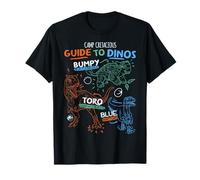 Jurassic World: Camp Cretaceous Guide To Dinos Line Art T-Shirt