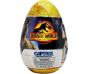 Jurassic World CAPTIVZ DOMINION SLIME EGG STRETCHY BIOSYN LAB SLIME WITH POP N LOCK DINO TOY AND BATTLE TOKEN. SURPRISE EGGS.