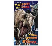 JURASSIC WORLD Card T-Riffic Birthday Card, Climate Pledge Friendly Card, Recyclable Birthday Card, Officially Licensed Birthday Card