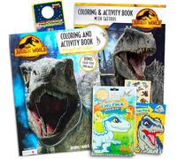 Jurassic World Coloring Book Set with Stickers and Posters (3 Books)
