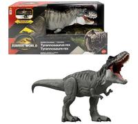 Mattel Jurassic World Rebirth Super Colossal Tyrannosaurus Rex Action Figure, T-Rex Dinosaur Toy Swallows Minis, Movie-Accurate Posable , JBG52