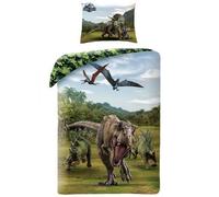 Jurassic World Cotton Duvet Cover Set In Jade Jade