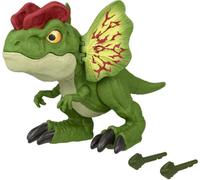 Jurassic World Dinosaur Toy, Uncaged Fierce Launchin Dilophosaurus Figure with Dart Style Shooting Action, Sound, 2 Projectiles, HNT66