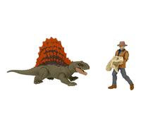 Jurassic World Dominion Dr Alan Grant & Dimetrodon Human and Dino Pack with 2 Action Figures Toy Gift Set and Collectible