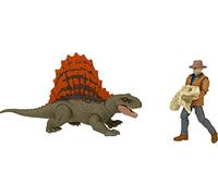 Jurassic World Dominion Dr Alan Grant & Dimetrodon Human and Dino Pack with 2 Action Figures, Toy Gift Set and Collectible