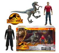 Jurassic World Dominion - Owen & Velociraptor Blue Extreme Danger Pursuit Pack of 3 Articulated Figures