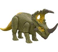 Jurassic World Dominion Roar Strikers Sinoceratops Dinosaur Action Figure, Roaring Sound and Head Ram Attack, Physical and Digital Play, 4 Years and Up