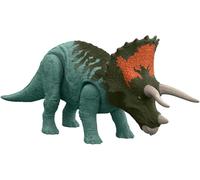 Jurassic World Dominion Roar Strikers Triceratops Dinosaur Action Figure with Motion and Sound, Toy Gift with Physical and Digital Play , HDX40