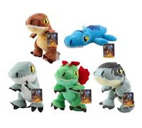 Jurassic World Dominion - Super Soft Gift Quality Plush Dinosaur 6" 15cm Toy Sets - Pack of All 5