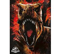 Jurassic World - Fallen Kingdom T-Rex Sketch Canvas Print, Multi-Colour, 60 x 80 cm