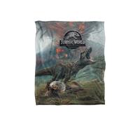 Jurassic World Fallen Kingdom Trex Poster Silky Touch Super Soft Throw Blanket 152 X 127 Cm In White White