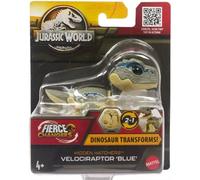 Jurassic World Fierce Changers Hidden Hatchers Dinosaur 2 in 1 - Velociraptor Blue