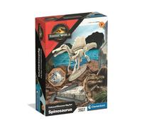 Clementoni | Jurassic World Spinosaurus Paleontological Excavation for Children from 7 Years | Fossil Stone for Digging, Skeleton for Assembly, Hammer and Chisel Included, Science Game