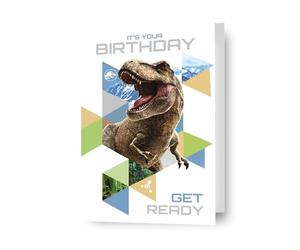 jurassic world, generic, birthday card