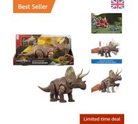 Jurassic World Gigantic Thrashers: Eotriceratops Dinosaur Figure - AR Compatible