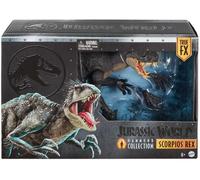 Mattel Jurassic World Hammond Collection Scorpios Rex Articulated Action Figure Large Size, Deluxe Detail, Swappable Jaw & Claws, JKG97