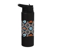 Jurassic World Happy Halloween Bones All Over Print Stainless Steel Insulated Water Bottle