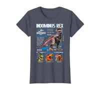 Jurassic World Indominus Rex Schematic T-Shirt, Women, Heather Blue, X-Small
