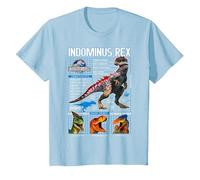 Jurassic World Indominus Rex Schematic T-Shirt, Youth, Baby Blue, Large