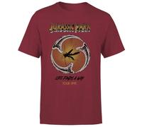 Jurassic World Jurassic Park Life Finds A Way Tour Unisex T-Shirt - Burgundy | Size: Medium Jurassic World Burgundy M