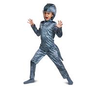 Jurassic World Kids Blue Velociraptor Costume Dinosaur Outfit with Headdress and Removable Tail Small (2T)