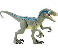 Jurassic World Large Dinosaur Toy, Super Colossal Velociraptor Blue Action Figure 3.5 Feet Long with Eating Feature, Gift for Kids, Única
