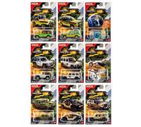 Jurassic World Matchbox Die-Cast Vehicle Collection, 9-Pack Set with Jeep Wrangler, Mercedes G550, Gyrosphere, Gladiator, Humvee, Ages 3+ JGL59-956A