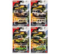 Jurassic World Matchbox Die-Cast Vehicle Set, '19 Jeep Gladiator, '14 Mercedes G350, Jeep Wrangler, Ford Explorer, 4 Pack, Ages 3+ JGL59-956A