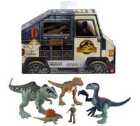 Jurassic World Mini's Total Battlepack Blind Box 5 Figure Pack - Includes Special Edition Dimetrodon - 1 Character & 4 Iconic Dinosaurs