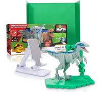 WOW! STUFF - Jurassic World MovieMates Dinosaur Toys | Blue Action Figure Hyper Articulated and App | Official Jurassic World and Dominion Dinosaur Toys for Ages 3+