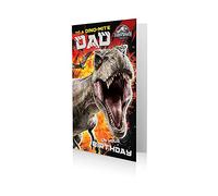 JURASSIC WORLD Official Dad Birthday Card, Birthday Card for Dad